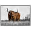 «Duotone Highland Cow Mountain Nature Animals», impression sur toile encadrée-93629265-93629266