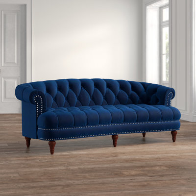 Joannes Velvet Rolled Arm Chesterfield