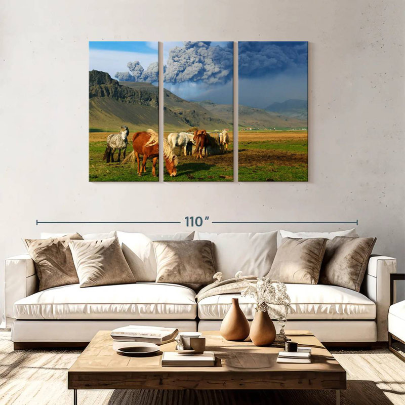 Brampt Icelandic Ponies, 48" H x 74" W