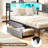 Corner Bed Frame  With Led Light And Charging Station, Modern  Bed With Bookcase And 2 Underbed Storage Drawers, Modern Daybed No Box Spring Needed/noise-free-969530213
