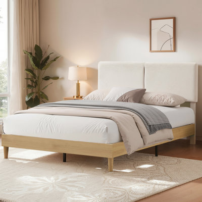 Lit plateforme en tissu d'ameublement Binnett