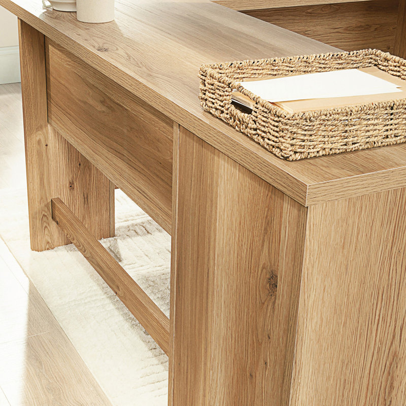 Bureau rustique en L avec bureau spacieux