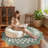 Scalloped Area Rugs Modern Bordered Accent Carpet,Non-Slip Floor Cover,Stain-Resistant Indoor Mat for Bedroom,Kitchen,Living Room-620051070-620051334