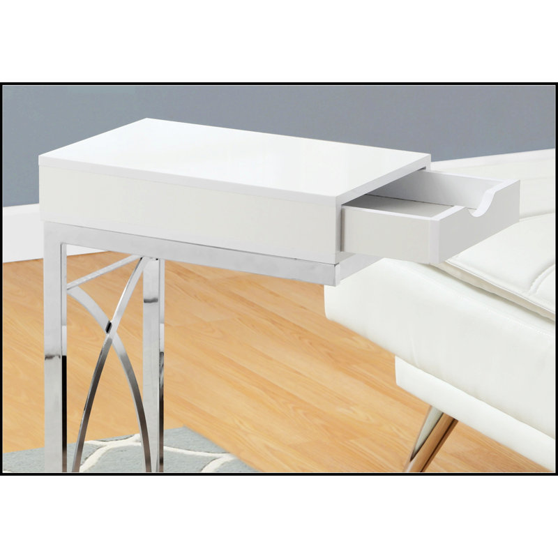 Snack Table with Storage Drawer