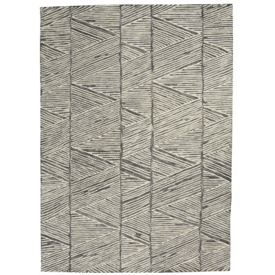 Helma Geometric Wool Hand Woven Area Rug