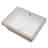19"x15" White Ceramic Rectangular Undermount Bathroom Sink with Overflow