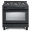 Verona Ultima Midnight 36" 5 Burner Single Dual Fuel Range