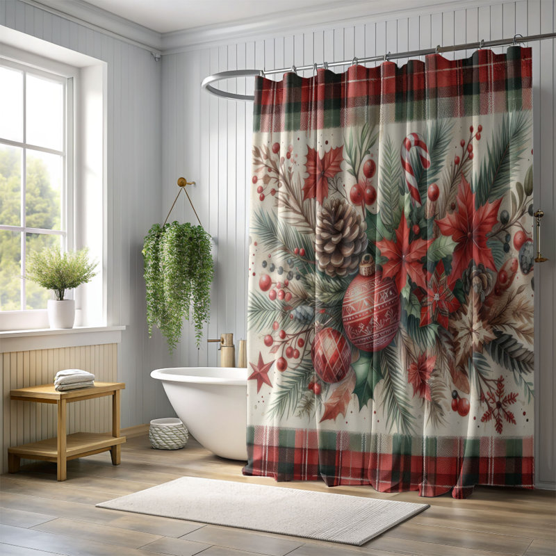 Rideau de douche standard 1 pièce, H 74 po x l 40 po