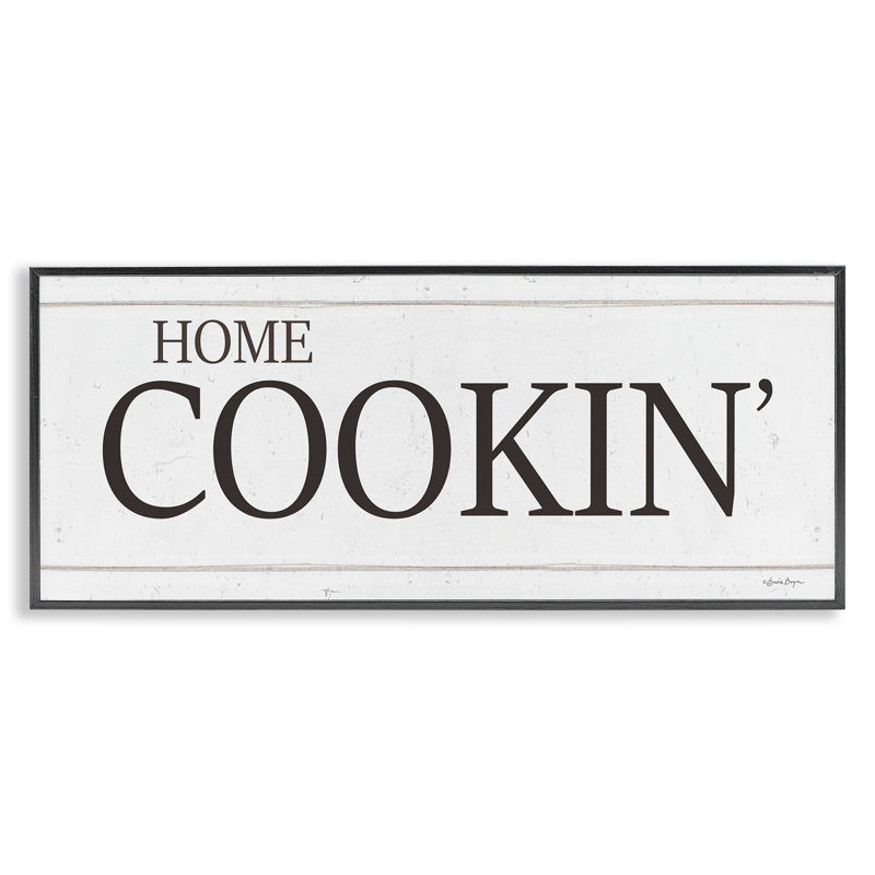 «Home Cookin 'Expression Art» par Susie Boyer, Giclée encadrée noir minuit, H 10 po x l 24 po
