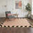 Coady Vexa Modern Machine Washable Brown / Beige Indoor Area Rug with Non-Slip Backing-128992551