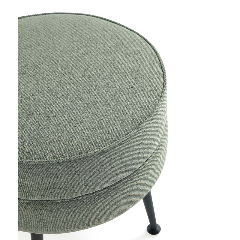 Luker Upholstered Ottoman, Green, Black