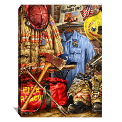 Firefighter Canvas Wall Art