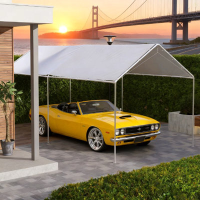 Easy To Install Carport Roof,UV Resistant Canopy Replacement Cover With Ball Bungee Cords