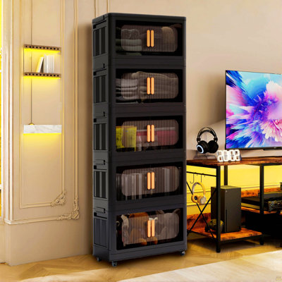 Armoire de rangement pliante, 5 niveaux