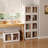 Stackable Collapsible Plastic Storage Bins with Lids,304 QT Closet Organizers with Doors, 25''L x 15.5''W x 56''H-102710055