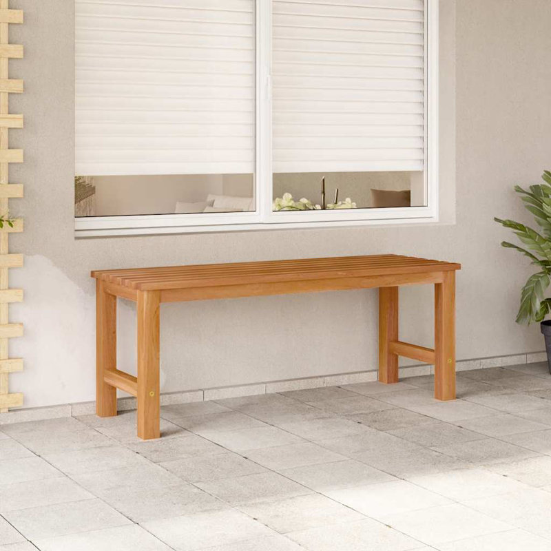Hariesh Solid Wood Teak Outdoor Bench