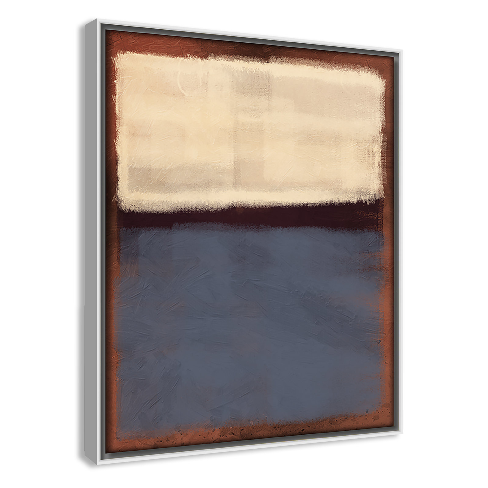 Coronado "Alabaster Burst" Painting, 11.5" H x 9.5" W x 2" D, White Framed