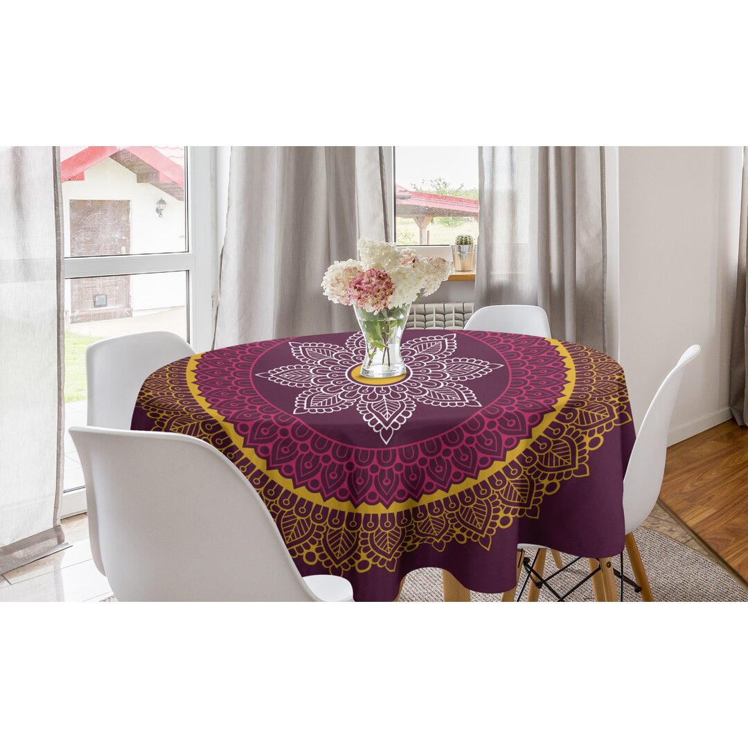 Runde Tischdecke, Ornamental Vintage Design, Mandala, Mehrfarbig