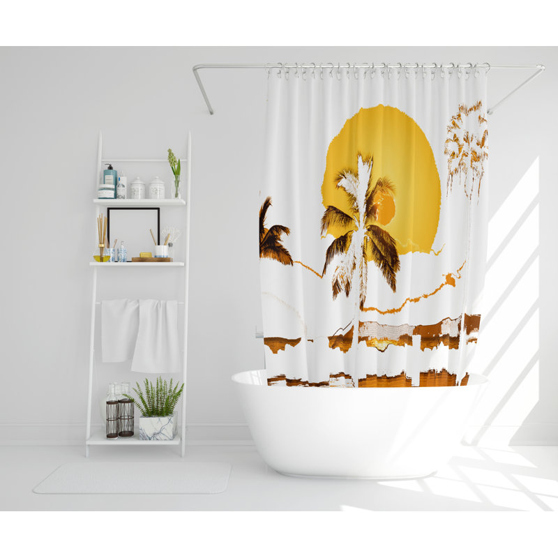 Gisselle Polyester Shower Curtain Set, 168cm H x 168cm W