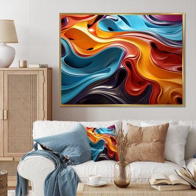 Multicolore Op Art Mirage fluide sur toile