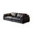 Black Genuine Leather Modular Sofa-117810078-117810083