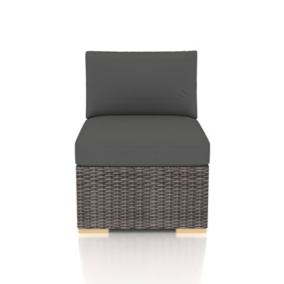 Marfik Wicker Outdoor Armless Lounge Chair