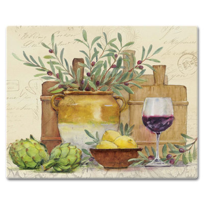 Planche à découper en verre trempé rustique 15 po x 12 po