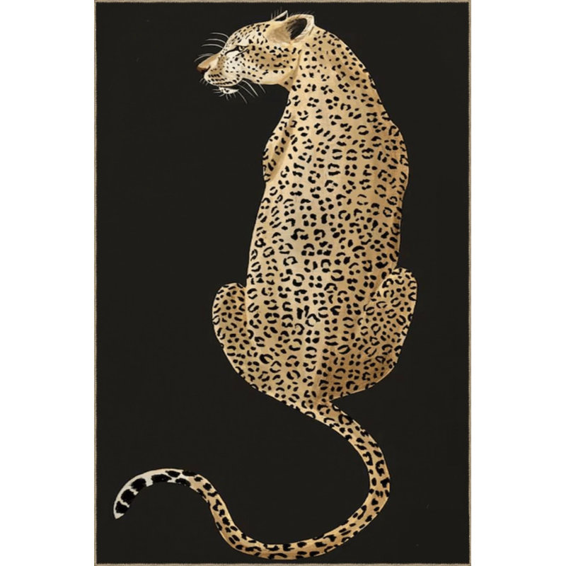 Black And Beige Noble Leopard Patterned Creative Modern Decorative Carpet, Rectangle 5' x 9'11"