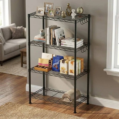 Four-Tier Metal Rack (Black)