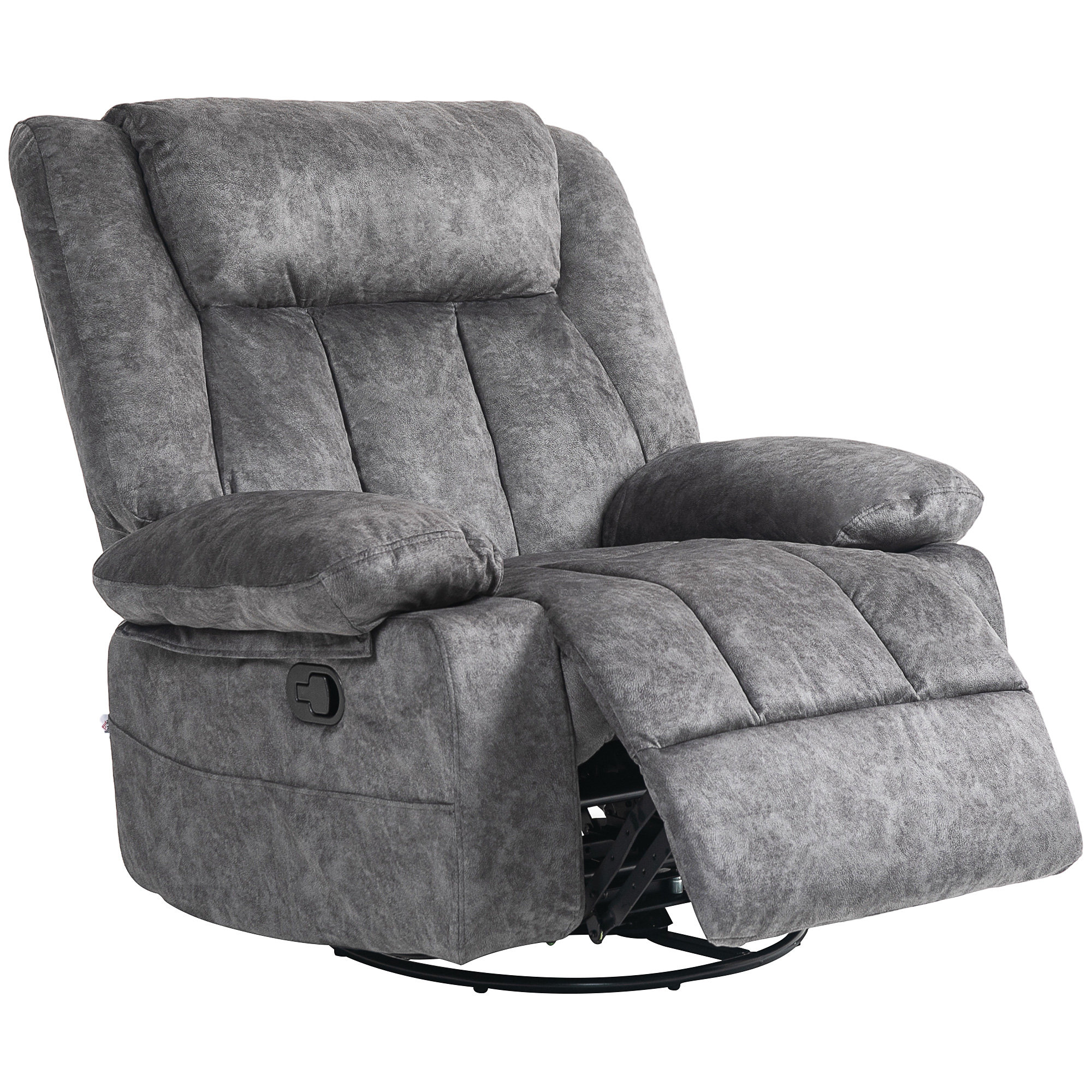 Wayfair Swivel Rocker Latitude Run® HOMCOM Swivel Rocker Recliner Chair For Living Room | Wayfair