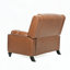 Fauteuil inclinable manuel en similicuir avec porte-gobelets et dossier réglable, pieds en bois massif