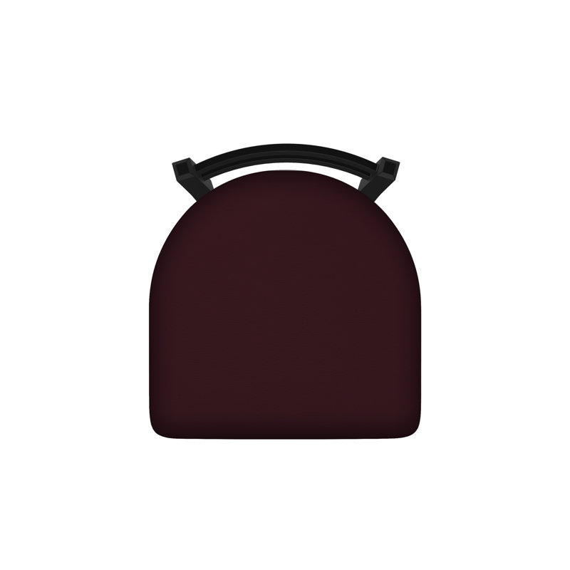 Jackie 18" Tall Metal Vanity Stool, Vinyl-Canter Bordeaux, Black Wrinkle
