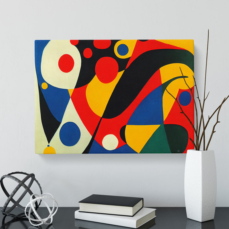 Graceful Modern Abstract - Wrapped Canvas Print, 35cm H x 50cm W x 3cm D