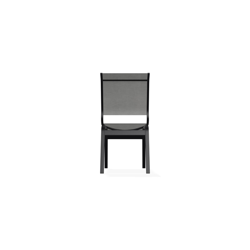 Aruba II Outdoor Dining Chair, Black, Alloy Sunbrella®