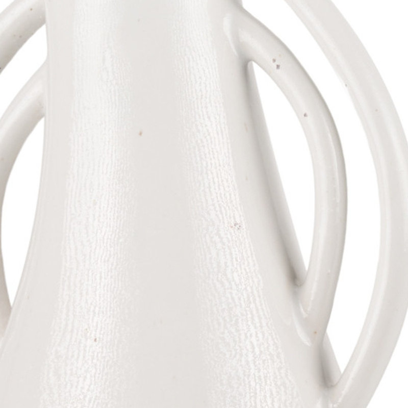 Vase de table 14 "en céramique blanc cassé Amphora