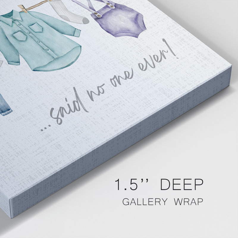 «Laundry Day I Love To Do», reproduction sur toile, H 8 po x l 8 po
