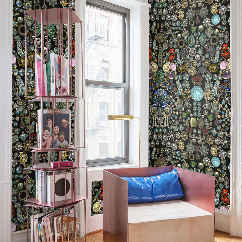 Papier peint rétro Collage Jewels