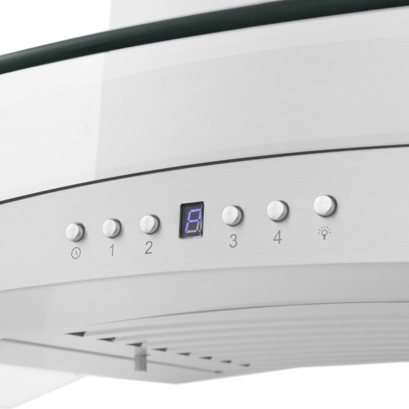 30" KN 400 CFM Convertible Wall Mount Range Hood in Brushed Stainless Steel, 30"