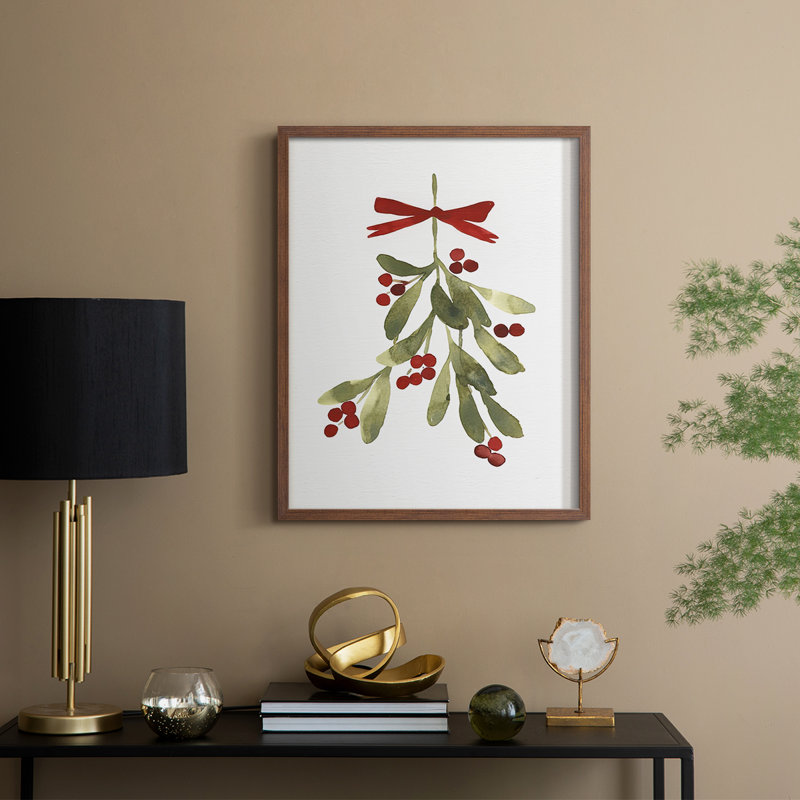 " Mistletoe Bow I ", Walnut, 15" H x 12" W
