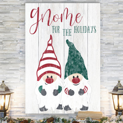 «Gnome For The Holidays -Gallery» par Parvez Taj, reproduction d'art sur toile 1 pièce