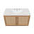 Classe 36 in. Brown Oak Wall Hung Bathroom Vanity With White, 3-Hole Ceramic Sink Top-1382029369-1382029366