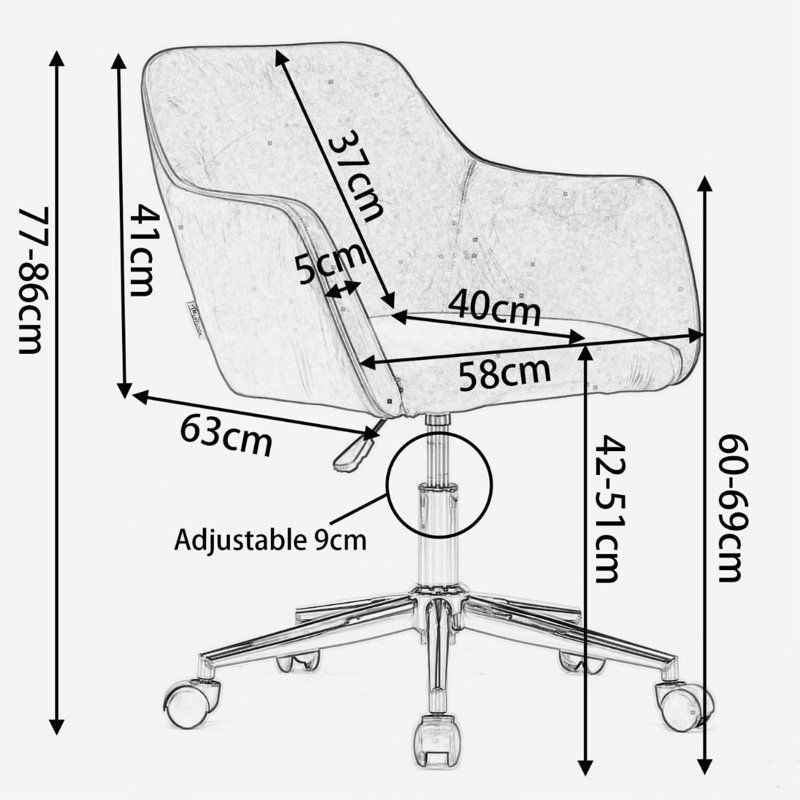 Ahmani Faux Fur Office Chair