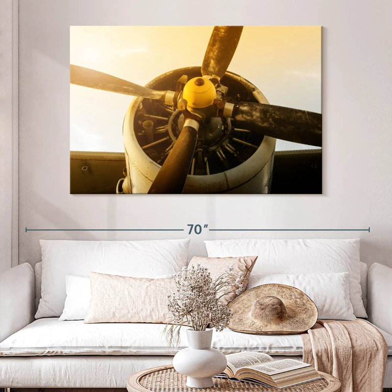 Mehar Golden Sunset Propeller, 20" H x 30" W