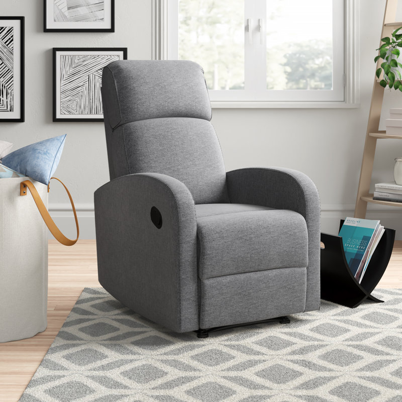 Josselyne Recliner, Charcoal Polyester