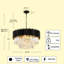 58cm Black Tiered Crystal Chandelier, Modern Luxury Ceiling Pendant Light for Dining Room, Living Room, Foyer & Hallway