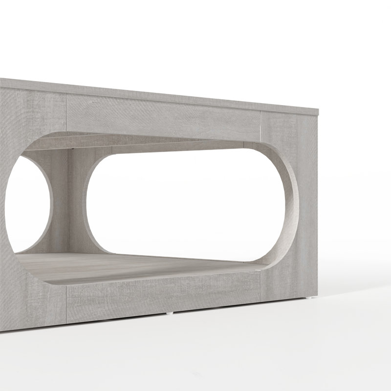 Inniss Square Coffee Table, Dusty Gray Oak