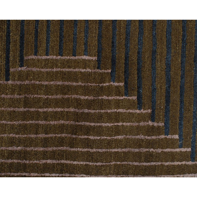 Custom Geometric Area Rug in Dark Gray