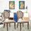 Chaise d'appoint rembourrée en lin Keesler
