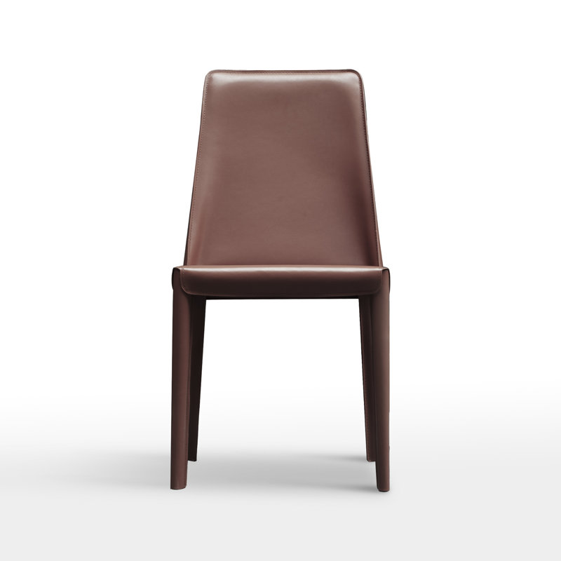 Chaise d'appoint en cuir, Moka