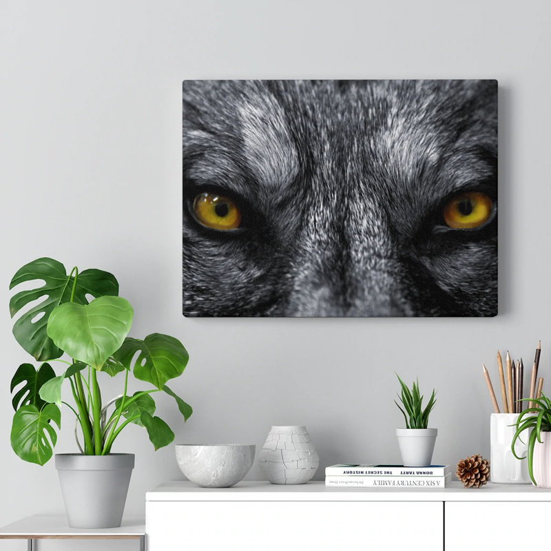 Wolf Eye - Wrapped Canvas Print, 30cm H x 41cm W